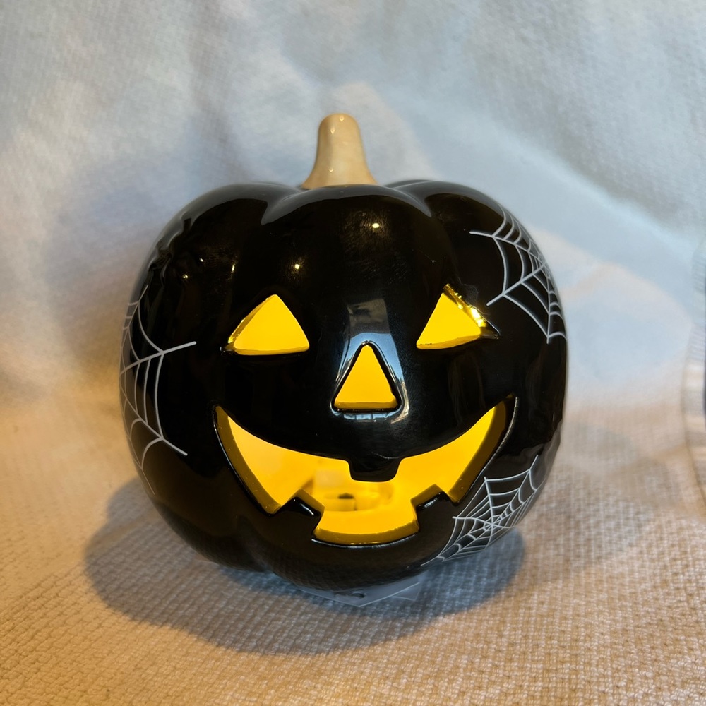 2023 Target Bullseye Black Ceramic Pumpkin